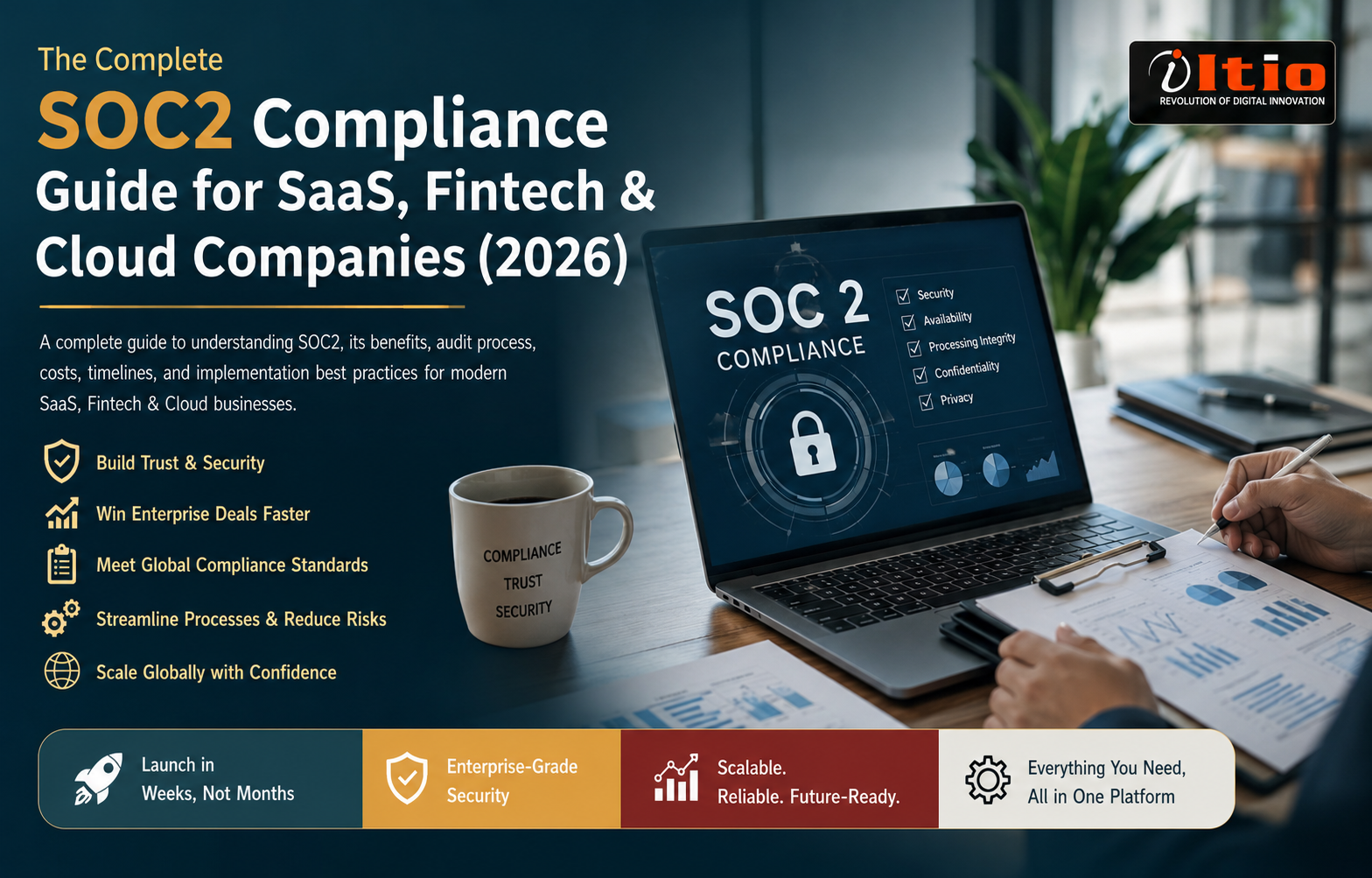 The Complete SOC2 Compliance Guide (2026): SOC1 vs SOC2, Type 1 vs Type 2, Audit Process & Implementation